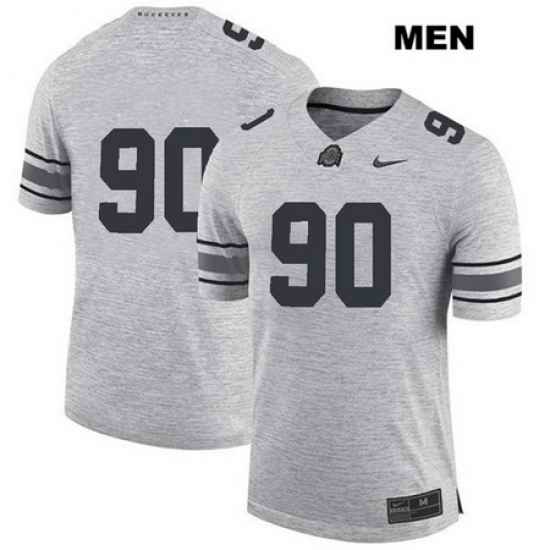 Bryan Kristan Ohio State Buckeyes Nike Authentic Mens  90 Stitched Gray College Football Jersey Without Name Jersey
